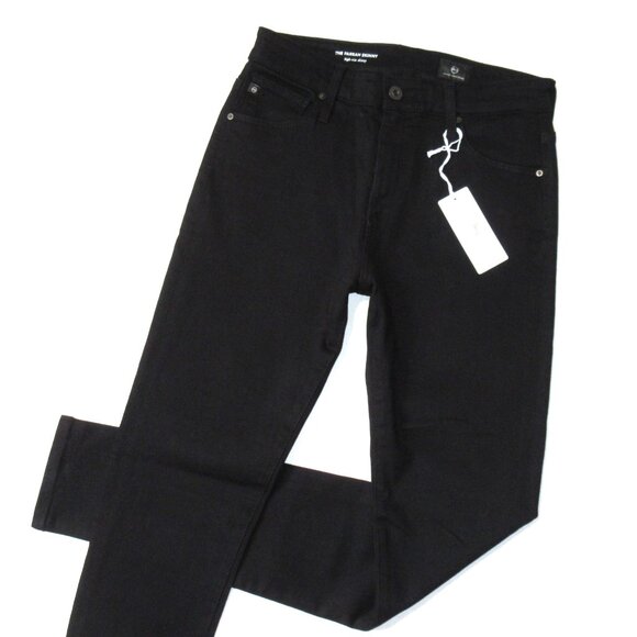 NWT Adriano Goldschmied AG Farrah Skinny in Opulent Black Stretch Jeans 28 - Picture 2 of 6